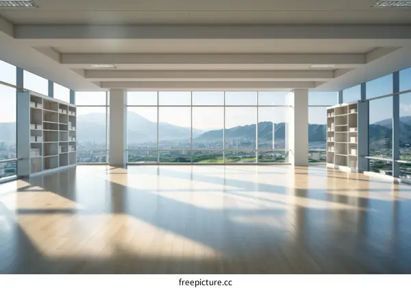 Modern Office Space with City View and Natural Light