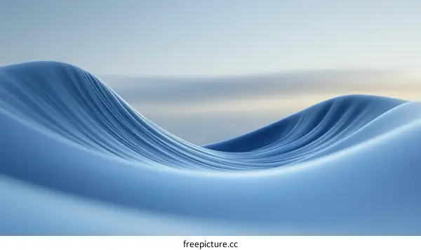 Abstract Blue Landscape Waves