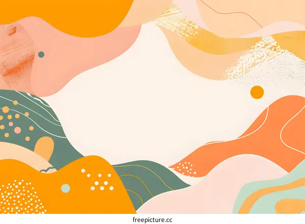 Abstract Modern Art Illustration Background with Colorful Shapes