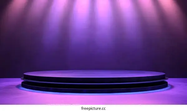 Purple Stage Platform Product Display Background