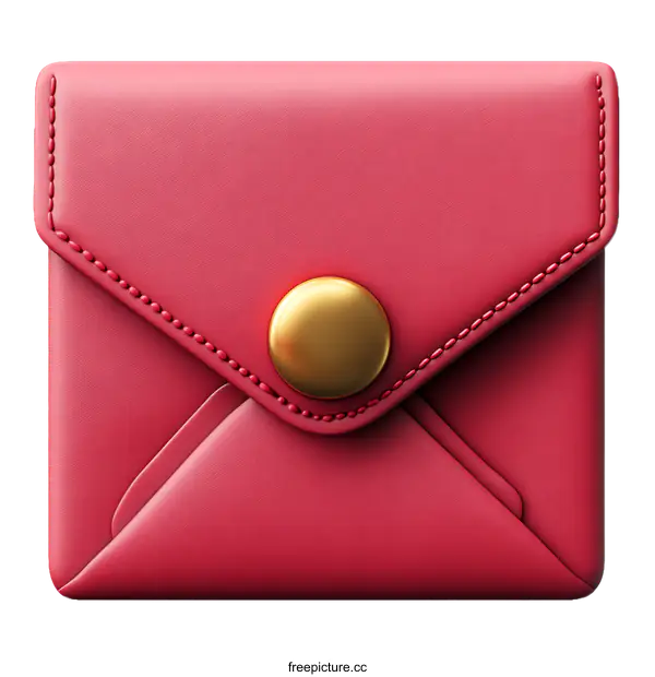 [Transparent Background PNG]Pink Envelope-Shaped Wallet Illustration