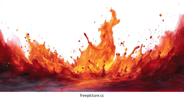 Abstract Lava Flow Splash Art