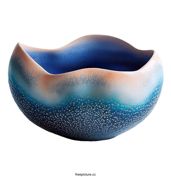 [Transparent Background PNG]Abstract Ceramic Bowl with Gradient Color
