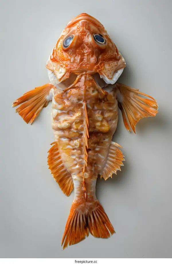 Orange Fish on White Background