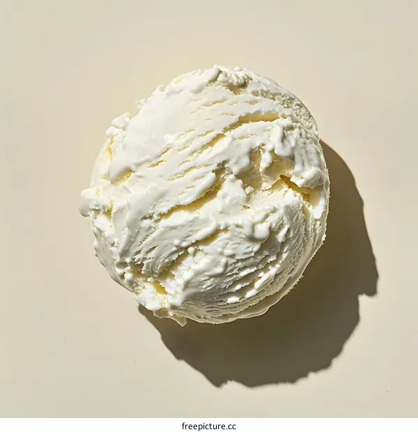 A scoop of vanilla ice cream