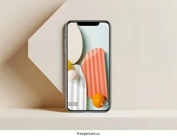 Modern Smartphone with Abstract Background