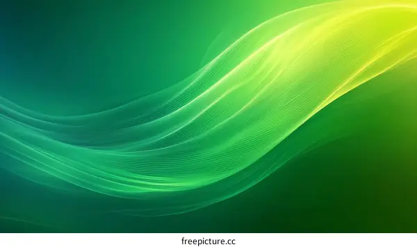 Abstract Green and Yellow Wave Design