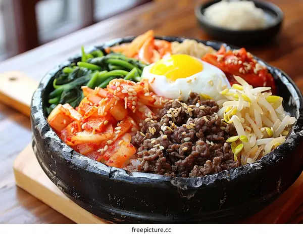 Korean Bibimbap Dish