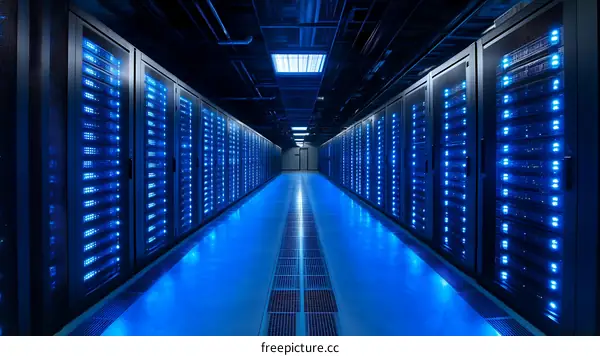 Modern Data Center Technology Corridor