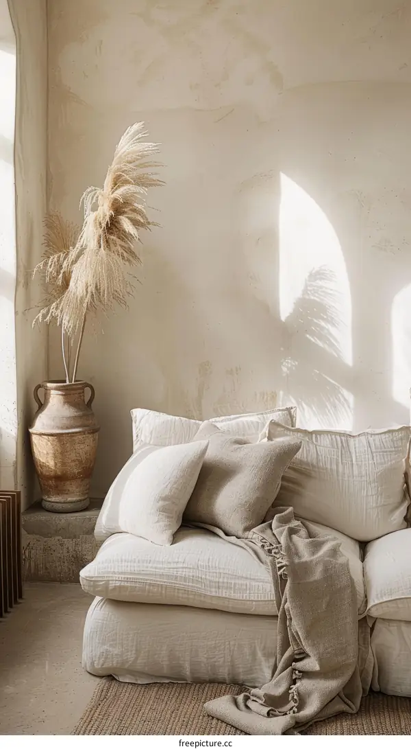 Modern Interior Design with Sofa and Pillows