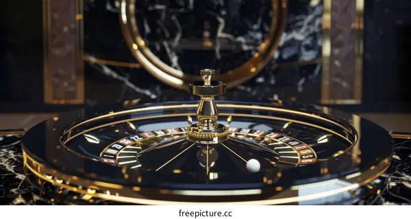 3D Casino Roulette Wheel Rendering