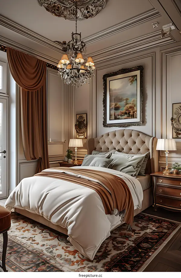 European-style luxury bedroom