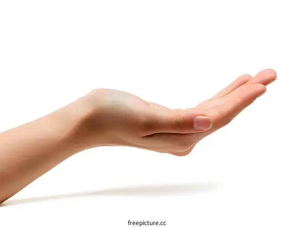 An open hand with the palm facing upwards