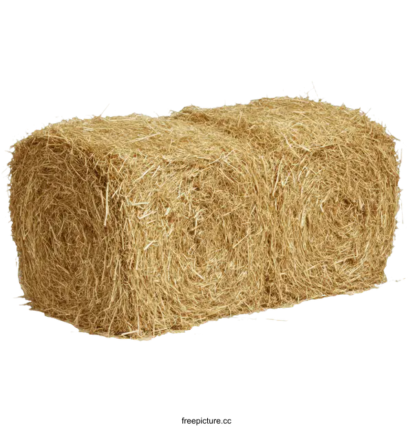 [Transparent Background PNG]Hay Bale Isolated on White Background