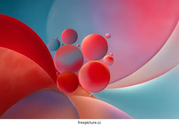 Abstract Colorful Oil Drops