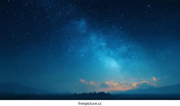 Night Sky Full of Stars and Milky Way