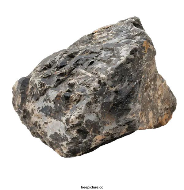 [Transparent Background PNG]Gray Rock Isolated on White Background