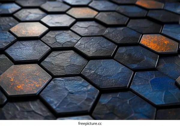 Abstract Hexagonal Tiles