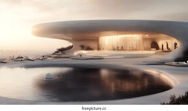 Modern Architectural Design with a Pool Area