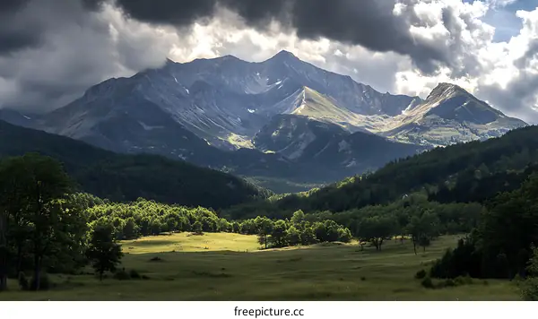Majestic Mountain Range Landscape
