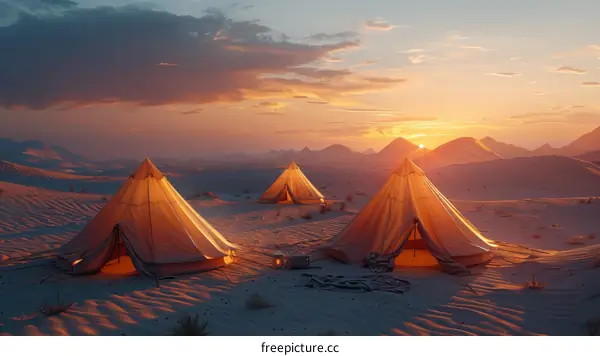 Three Tents in the Desert