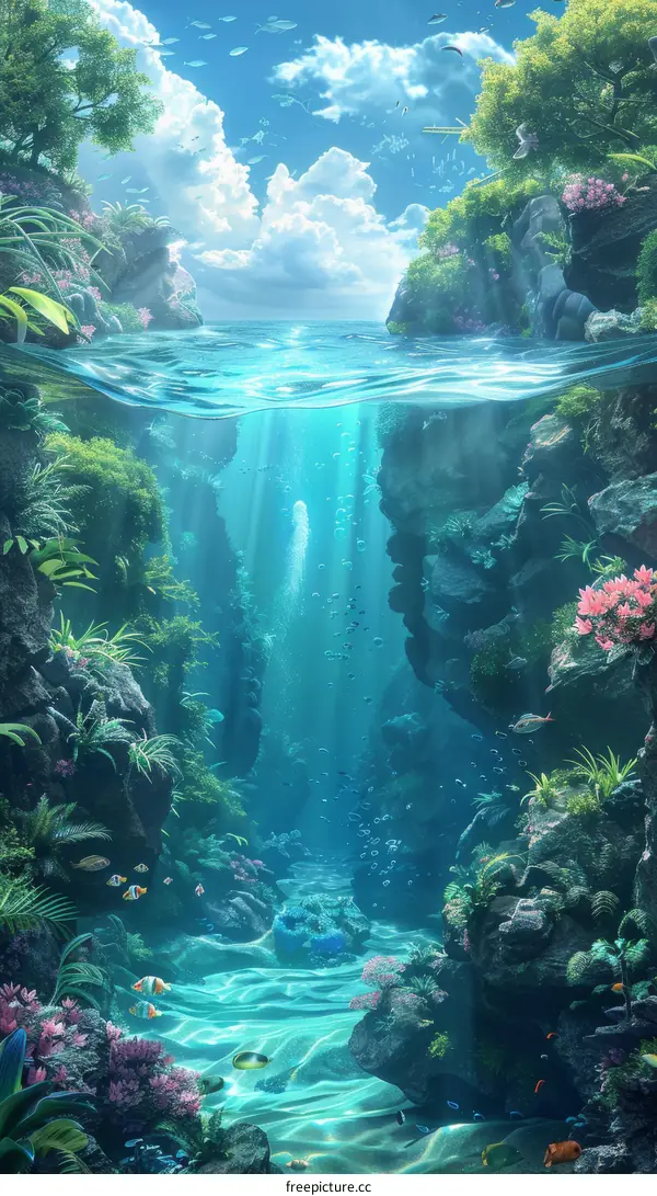 Underwater Paradise: Vibrant Coral Reef and Marine Life