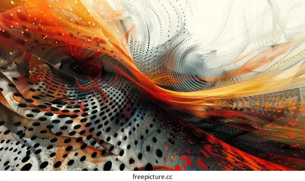 Colorful abstract background with halftone dots pattern