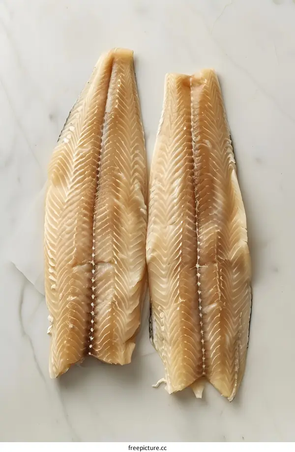 Two pieces of fresh fish fillets