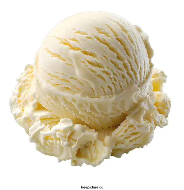 [Transparent Background PNG]Scoop of Vanilla Ice Cream
