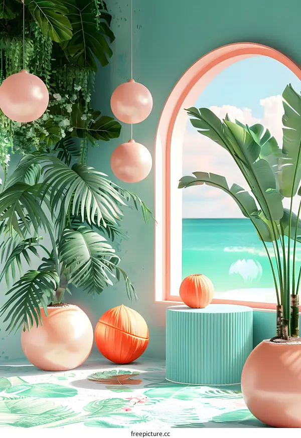 Tropical Minimalist Interior Design With Ocean View