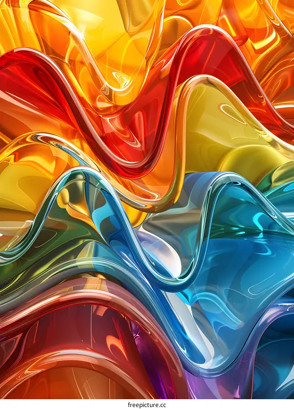 Colorful abstract waves