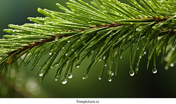Rain-Kissed Pine Needles