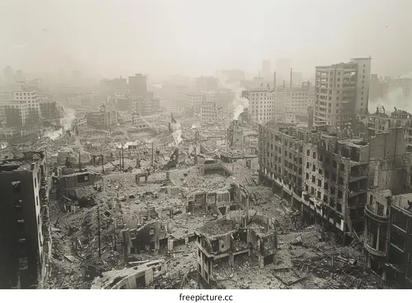 Ruins of Shanghai following Japanese invasion