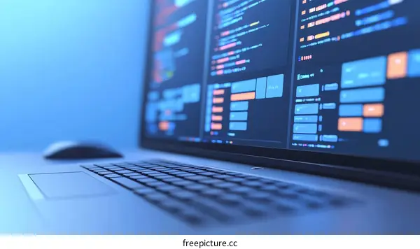 Laptop Screen Displaying Code