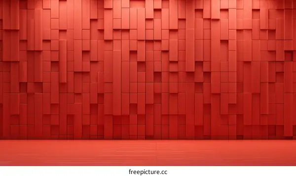 Abstract Red Geometric Wall Art Background