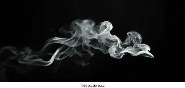 Abstract Smoke Patterns on Black Background