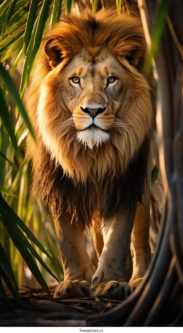 Lion in the Jungle