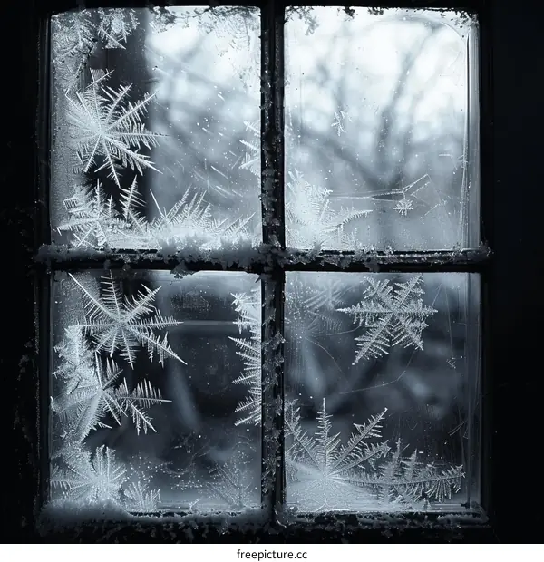 Ice Crystals on a Window