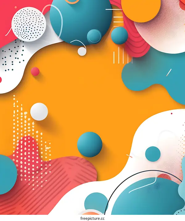 Abstract Colorful Background with Geometric Shapes and Patterns