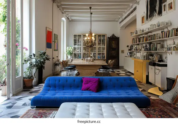 Modern European Style Open-Plan Living Area