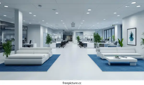 Modern Office Interior Design Illustration