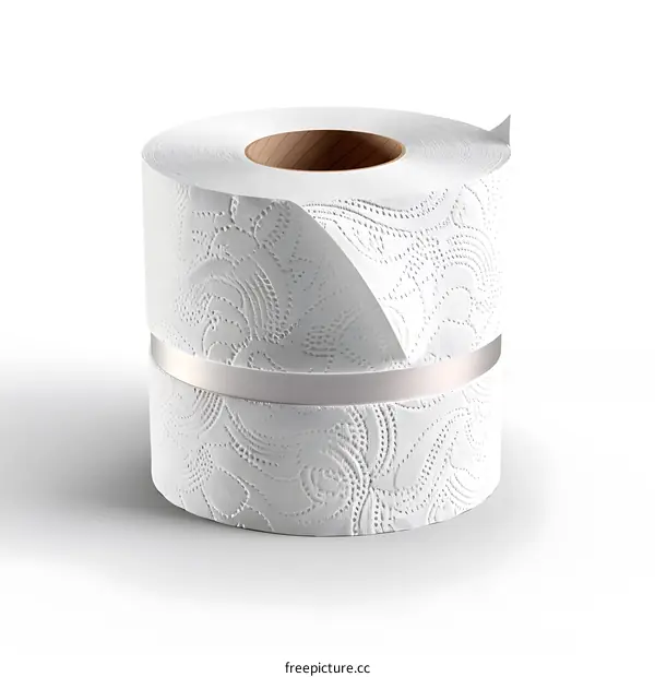 Closeup of a White Paper Towel Roll