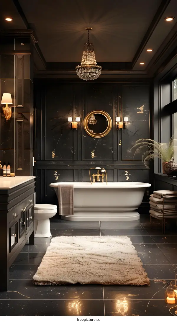 Black Marble Bathroom