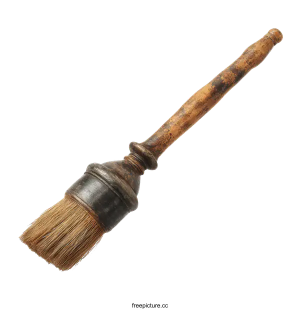 [Transparent Background PNG]Vintage Paint Brush Isolated on White Background