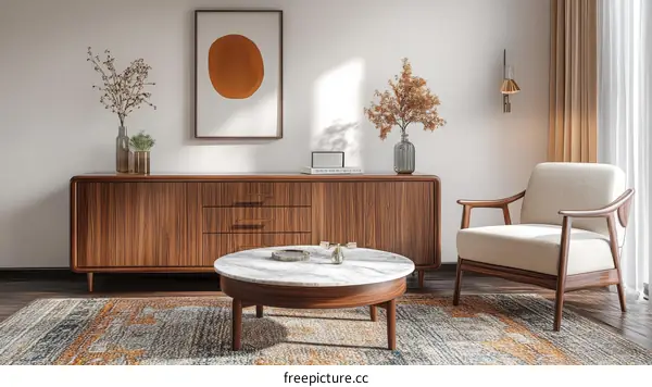 Modern Wooden Living Room Interior Design