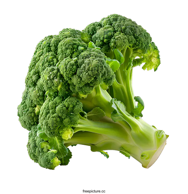 [Transparent Background PNG]Fresh Green Broccoli Isolated on White Background