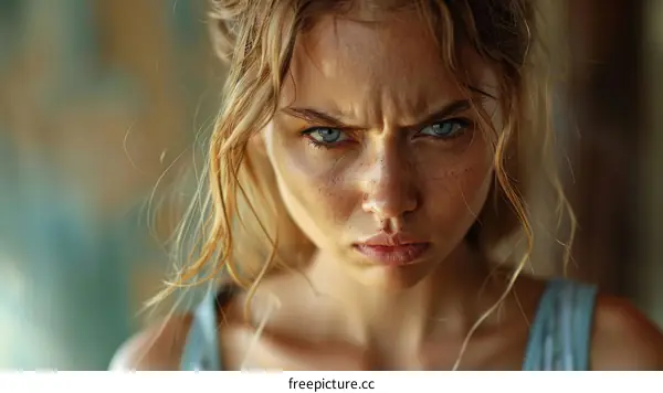 Close Up Portrait of a Caucasian Woman