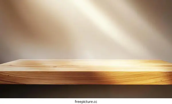Wooden Shelf Display Background