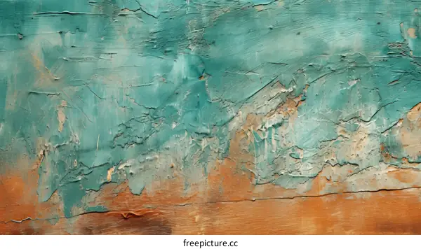 Blue and orange abstract painting