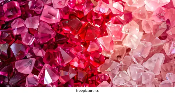 Brilliant Pile of Pink and Red Gemstones